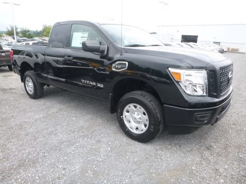 Magnetic Black Nissan TITAN XD S King Cab 4x4.  Click to enlarge.