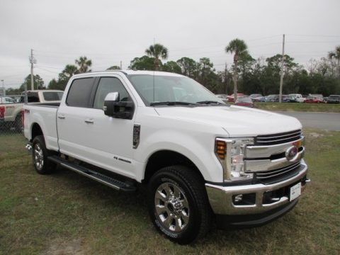Oxford White Ford F250 Super Duty Lariat Crew Cab 4x4.  Click to enlarge.