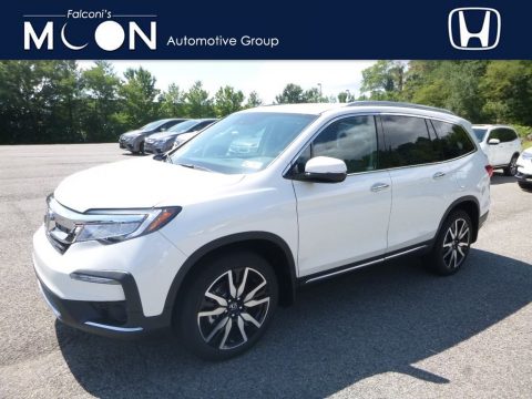 White Diamond Pearl Honda Pilot Touring AWD.  Click to enlarge.