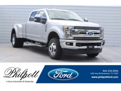 Ingot Silver Ford F350 Super Duty Lariat Crew Cab 4x4.  Click to enlarge.