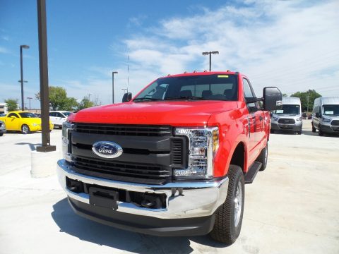 Race Red Ford F250 Super Duty XL Regular Cab 4x4.  Click to enlarge.