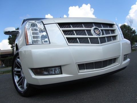 White Diamond Tricoat Cadillac Escalade Premium AWD.  Click to enlarge.