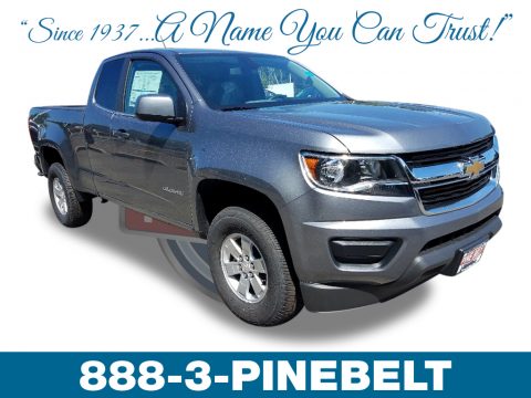 Satin Steel Metallic Chevrolet Colorado WT Extended Cab.  Click to enlarge.