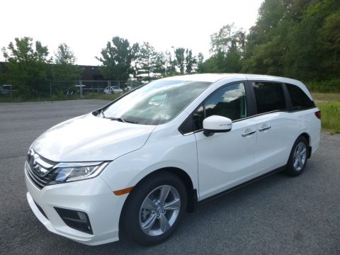 White Diamond Pearl Honda Odyssey EX-L.  Click to enlarge.