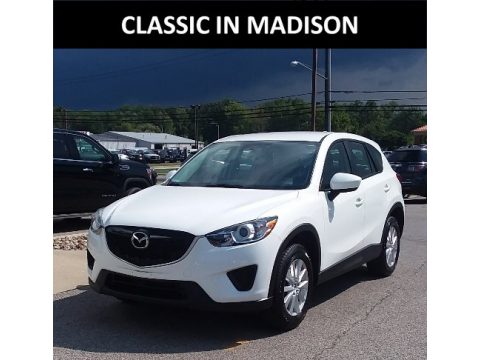 Crystal White Pearl Mica Mazda CX-5 Sport AWD.  Click to enlarge.