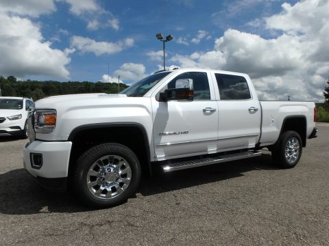 White Frost Tricoat GMC Sierra 2500HD Denali Crew Cab 4WD.  Click to enlarge.