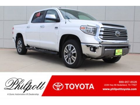 Super White Toyota Tundra 1794 Edition CrewMax 4x4.  Click to enlarge.
