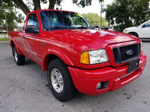 Bright Red Ford Ranger Edge Regular Cab.  Click to enlarge.
