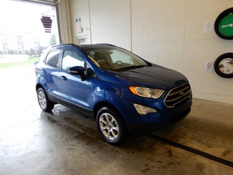 Lightning Blue Ford EcoSport SE 4WD.  Click to enlarge.