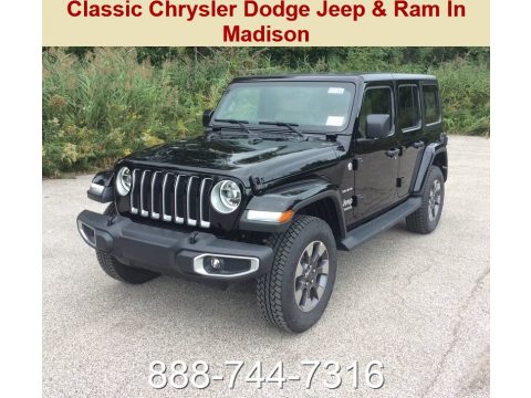 Black Jeep Wrangler Unlimited Sahara 4x4.  Click to enlarge.