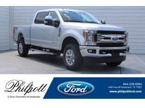 Ingot Silver Ford F250 Super Duty XLT Crew Cab 4x4.  Click to enlarge.