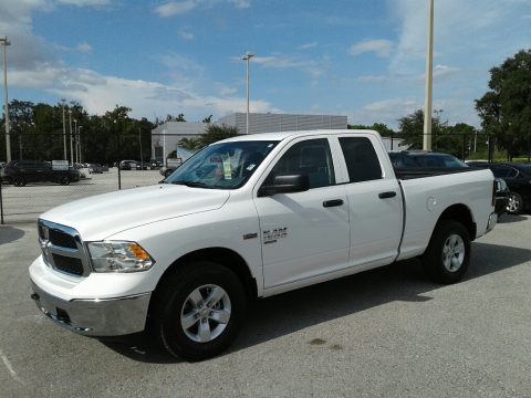 Bright White Ram 1500 Classic Tradesman Quad Cab 4x4.  Click to enlarge.