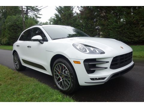 White Porsche Macan Turbo.  Click to enlarge.