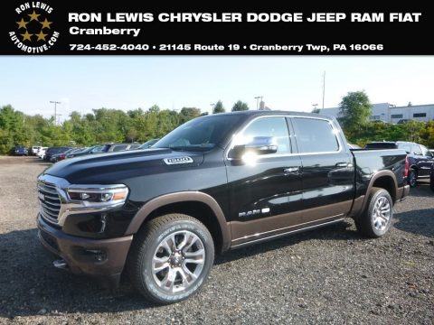 Diamond Black Crystal Pearl Ram 1500 Long Horn Crew Cab 4x4.  Click to enlarge.