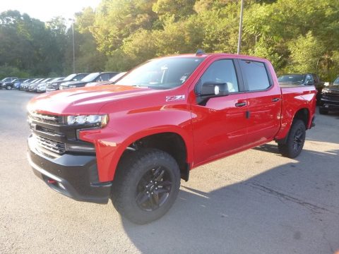 Red Hot Chevrolet Silverado 1500 LT Z71 Trail Boss Crew Cab 4WD.  Click to enlarge.