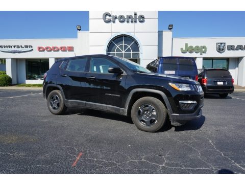 Diamond Black Crystal Pearl Jeep Compass Sport.  Click to enlarge.
