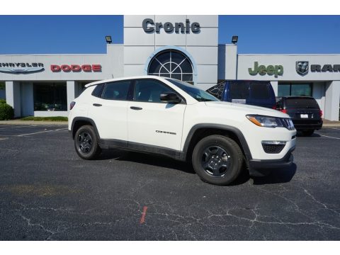 White Jeep Compass Sport.  Click to enlarge.