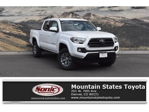 Super White Toyota Tacoma SR5 Double Cab 4x4.  Click to enlarge.