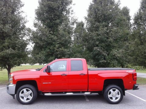Victory Red Chevrolet Silverado 2500HD LT Double Cab 4x4.  Click to enlarge.