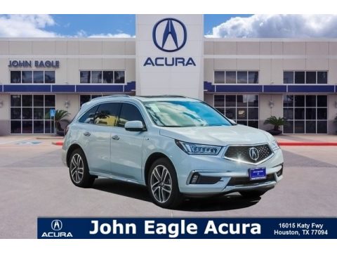 White Diamond Pearl Acura MDX Sport Hybrid SH-AWD.  Click to enlarge.