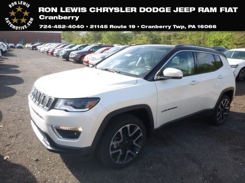 Pearl White Tri–Coat Jeep Compass Limited 4x4.  Click to enlarge.