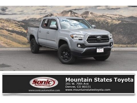 Cement Gray Toyota Tacoma SR5 Double Cab 4x4.  Click to enlarge.