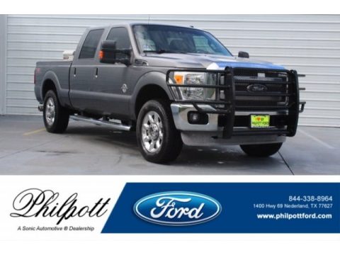 Sterling Grey Metallic Ford F250 Super Duty Lariat Crew Cab 4x4.  Click to enlarge.