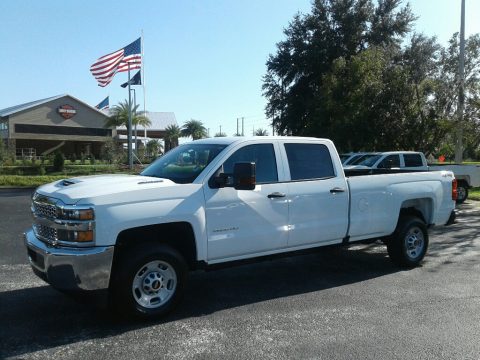 Summit White Chevrolet Silverado 2500HD Work Truck Crew Cab 4WD.  Click to enlarge.