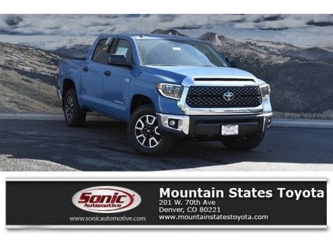Cavalry Blue Toyota Tundra SR5 CrewMax 4x4.  Click to enlarge.