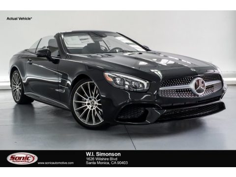 Black Mercedes-Benz SL 450 Roadster.  Click to enlarge.