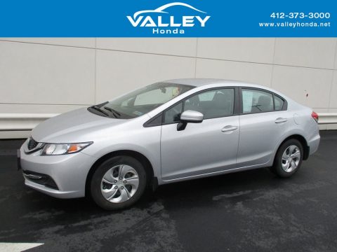 Alabaster Silver Metallic Honda Civic LX Sedan.  Click to enlarge.