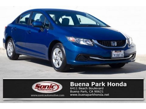 Dyno Blue Pearl Honda Civic LX Sedan.  Click to enlarge.
