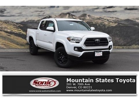 Super White Toyota Tacoma SR5 Double Cab 4x4.  Click to enlarge.