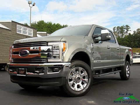 Silver Spruce Ford F250 Super Duty Lariat Crew Cab 4x4.  Click to enlarge.