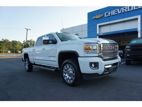 Summit White GMC Sierra 2500HD Denali Crew Cab 4WD.  Click to enlarge.
