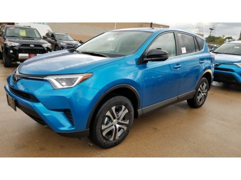 Electric Storm Blue Toyota RAV4 LE.  Click to enlarge.