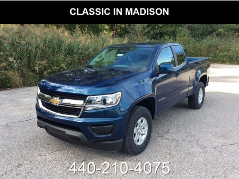 Pacific Blue Metallic Chevrolet Colorado WT Extended Cab.  Click to enlarge.