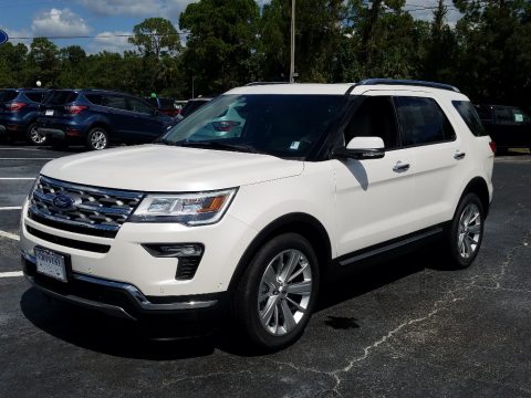 White Platinum Ford Explorer Limited.  Click to enlarge.