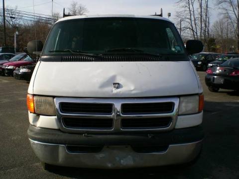 White Dodge Ram Van 3500 Extended.  Click to enlarge.