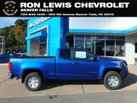 Kinetic Blue Metallic Chevrolet Colorado WT Extended Cab 4x4.  Click to enlarge.