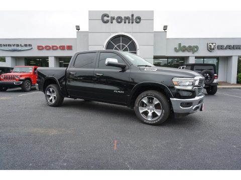 Diamond Black Crystal Pearl Ram 1500 Laramie Crew Cab.  Click to enlarge.