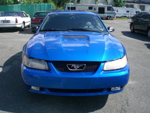 Bright Atlantic Blue Metallic Ford Mustang V6 Coupe.  Click to enlarge.