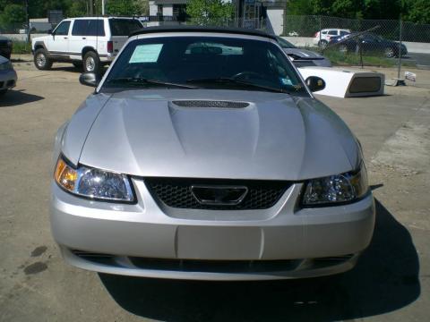 Silver Metallic Ford Mustang V6 Convertible.  Click to enlarge.