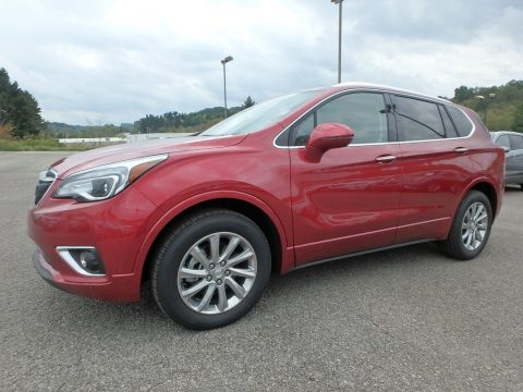 Chili Red Metallic Buick Envision Essence AWD.  Click to enlarge.
