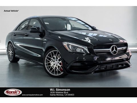 Night Black Mercedes-Benz CLA AMG 45 Coupe.  Click to enlarge.
