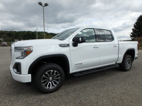 Summit White GMC Sierra 1500 AT4 Crew Cab 4WD.  Click to enlarge.