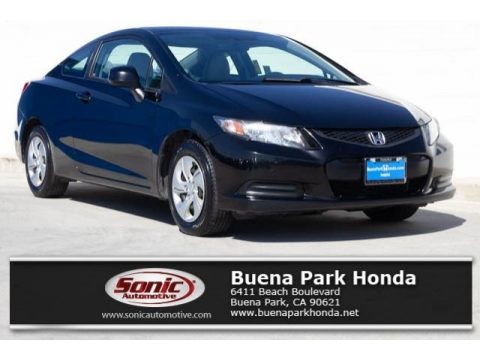 Crystal Black Pearl Honda Civic LX Coupe.  Click to enlarge.