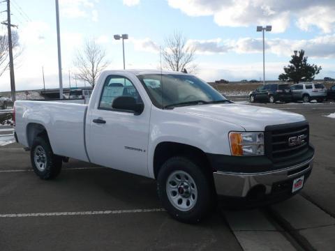 Summit White GMC Sierra 1500 Work Truck Regular Cab 4x4.  Click to enlarge.