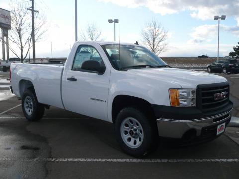 Summit White GMC Sierra 1500 Work Truck Regular Cab 4x4.  Click to enlarge.