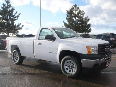 Summit White GMC Sierra 1500 Work Truck Regular Cab 4x4.  Click to enlarge.